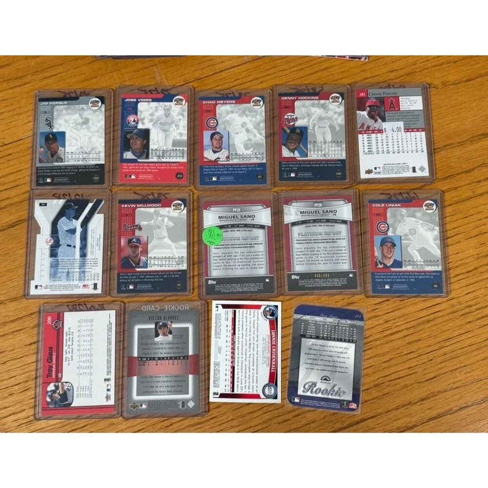 Modern Baseball Card Lot 14 Short Print Serial Numbered Parallels Inserts
